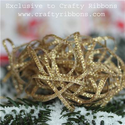 Santas Grotto - 3mm Gold Ribbon